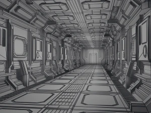 interni fantascientifici Modello 3D