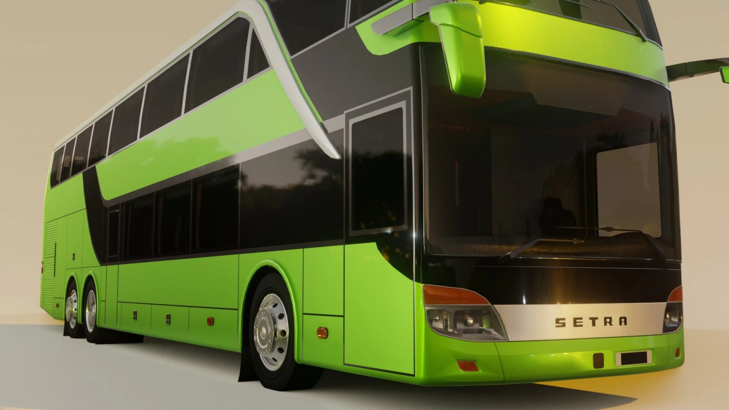 bus setra topclass s 431 dt 3D Model .c4d .max .obj .3ds .fbx .stl .blend