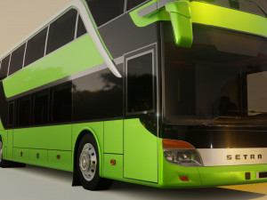 bus setra topclass s 431 dt 3D Model