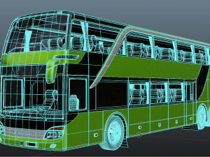 bus setra topclass s 431 dt 3D 模型