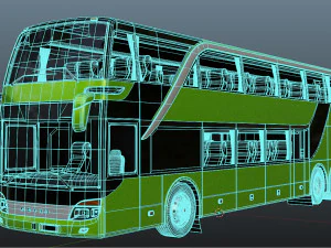 bus setra topclass s 431 dt 3D Model