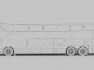 busscar busstar dd 3D 模型