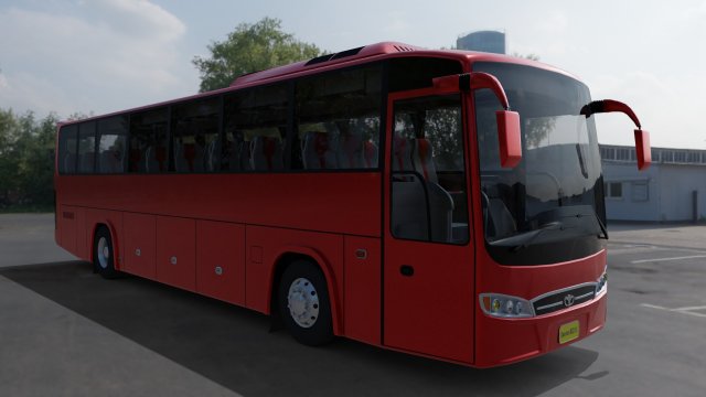 bus daewoo bx212 Modello 3D .c4d .max .obj .3ds .fbx .stl .blend