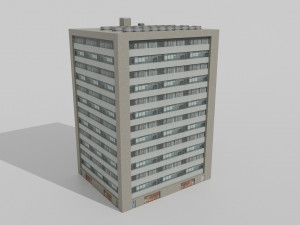 10 low-poly urban buildings low-poly 3D 모델