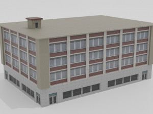 10 low-poly urban buildings low-poly 3D 모델