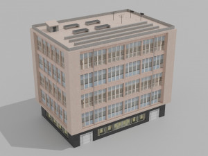10 low-poly urban buildings low-poly 3D 모델
