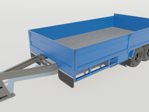 Agricultural Trailer Low-poly 3D 모델
