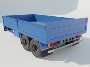 Agricultural Trailer Low-poly 3D Модель