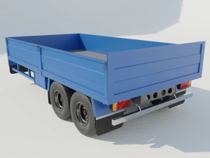Agricultural Trailer Low-poly 3D Model