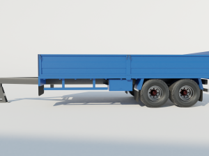 Agricultural Trailer Low-poly 3D Модель