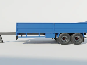 Agricultural Trailer Low-poly 3D Model