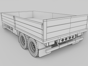 Agricultural Trailer Low-poly 3D Модель
