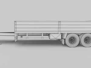 Agricultural Trailer Low-poly 3D Модель