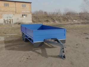 Agricultural Trailer Low-poly 3D Model