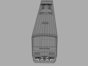 Commuter Train Low-poly Modelo 3D