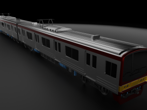 Commuter Train Low-poly Modelo 3D