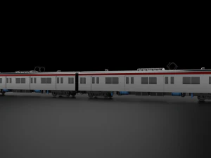 Commuter Train Low-poly 3D Model