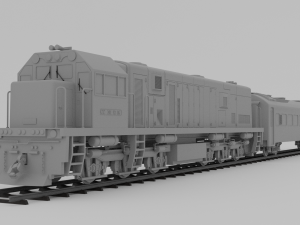 Locomotive CC 201 Low-poly Model 3D