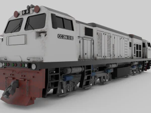 Locomotive CC 206 Low-poly 3D Model