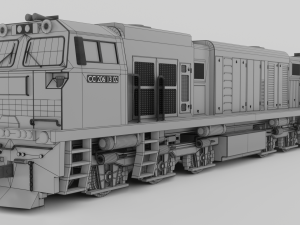 Locomotive CC 206 Low-poly Model 3D