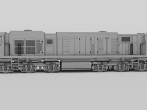 Locomotive CC 206 Low-poly 3D Model