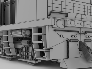 Locomotive CC 206 Low-poly Model 3D