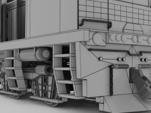 Locomotive CC 206 Low-poly 3D Model