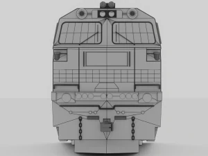 Locomotive CC 206 Low-poly 3D Model