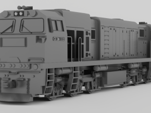 Locomotive CC 206 Low-poly Model 3D