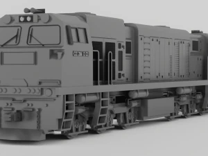 Locomotive CC 206 Low-poly 3D Model