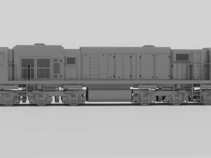 Locomotive CC 206 Low-poly 3D Model