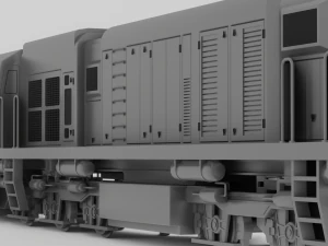 Locomotive CC 206 Low-poly 3D Model
