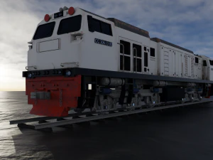 Locomotive CC 206 Low-poly 3D Model