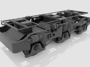 Railway Bogie Low-poly  3D Models