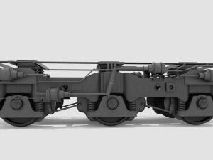 Railway Bogie Low-poly Modello 3D