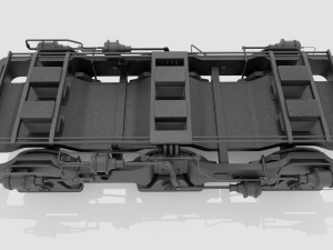 Railway Bogie Low-poly Modello 3D