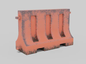 Road Barrier 3D Model