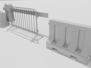 Road Barrier 3D Model