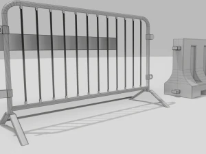 Road Barrier 3D Model