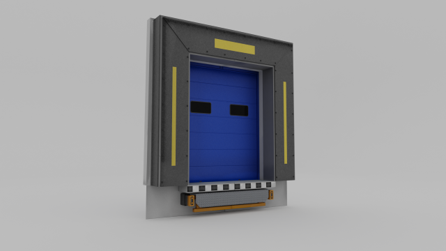 Loading dock door 3D Модель .c4d .max .obj .3ds .fbx .stl .blend 