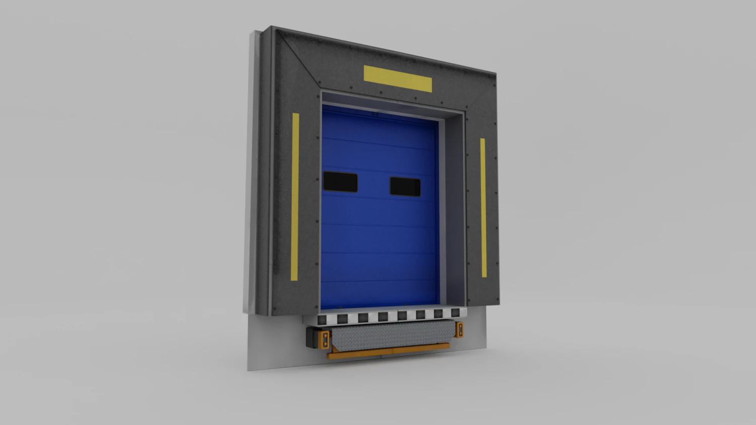 Loading dock door 3D Model .c4d .max .obj .3ds .fbx .stl .blend