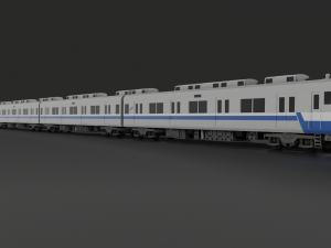 Japan train fukuoka subway 1000 Low-poly 3D 模型
