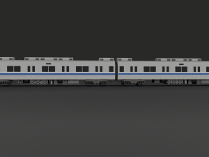 Japan train fukuoka subway 1000 Low-poly 3D 模型