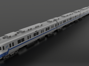 Japan train fukuoka subway 1000 Low-poly 3D 模型