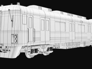 Japan train fukuoka subway 1000 Low-poly 3D 模型