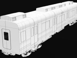 Japan train fukuoka subway 1000 Low-poly 3D 模型