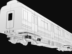Japan train fukuoka subway 1000 Low-poly 3D 模型