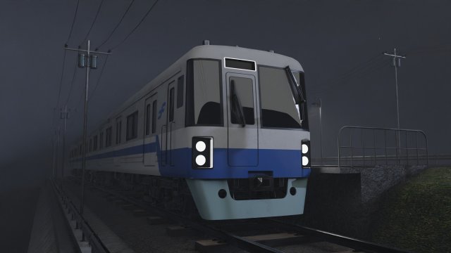 Japan train fukuoka subway 1000 Low-poly 3D 模型 .c4d .max .obj .3ds .fbx .stl .blend 