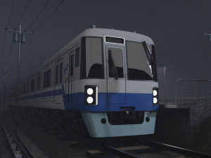 Japan train fukuoka subway 1000 Low-poly 3D 모델