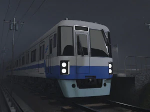 Japan train fukuoka subway 1000 Low-poly 3D Model